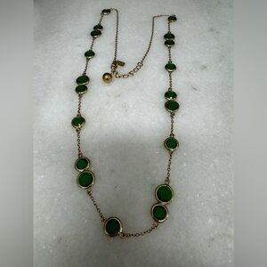 Kate Spade Green and Gold Necklace